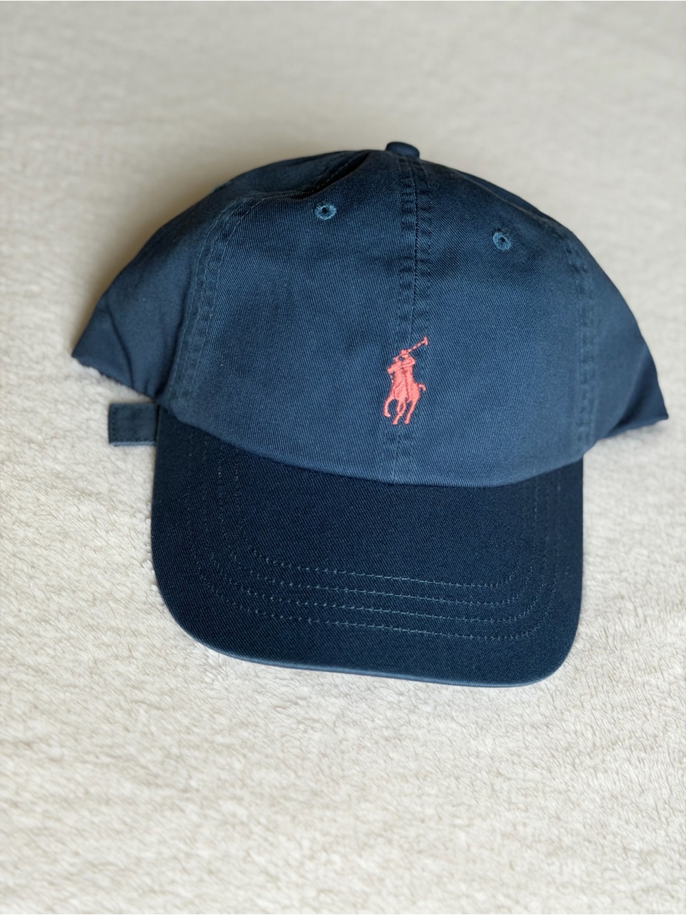 Ralph Lauren Blue Cap with Pink Pony Embroidery - Picture 3 of 5